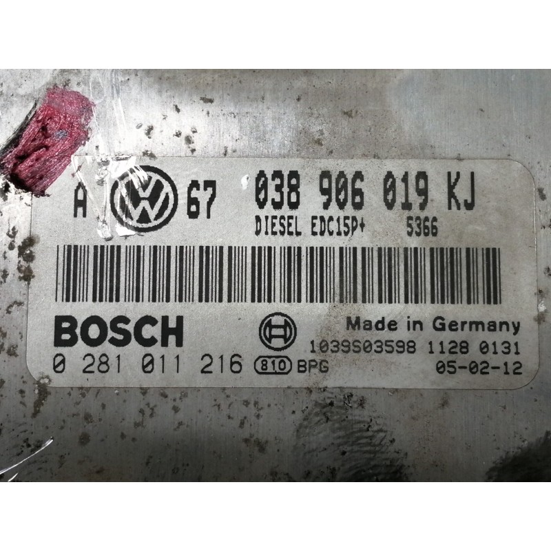 Recambio de centralita motor uce para seat leon (1m1) signo referencia OEM IAM 0281011216 1039S03598 038906019KJ 