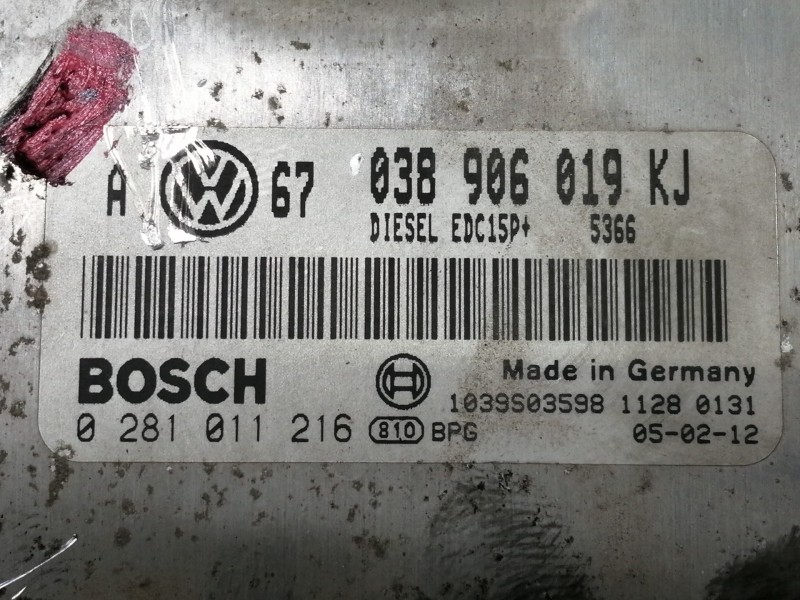 Recambio de centralita motor uce para seat leon (1m1) signo referencia OEM IAM 0281011216 1039S03598 038906019KJ 