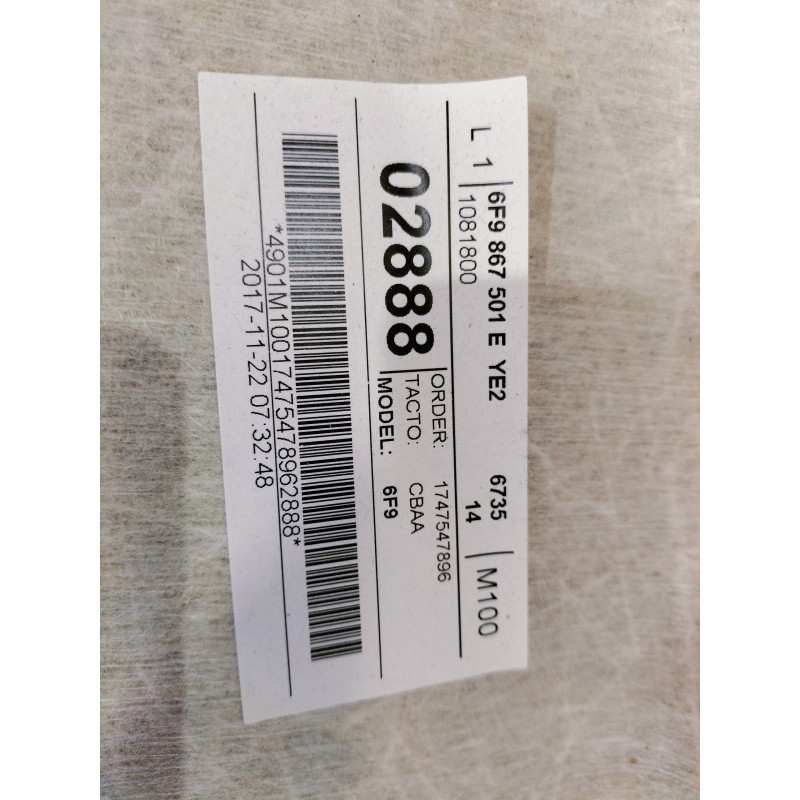 Recambio de techo interior para seat arona style referencia OEM IAM 6F9867501E  