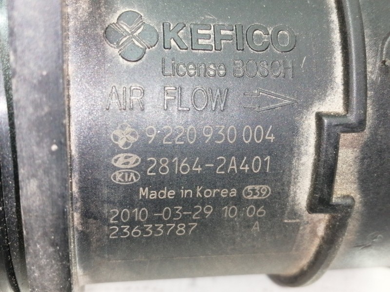 Recambio de caudalimetro para hyundai i30 classic referencia OEM IAM 9220930004 281642A401 BOSCH