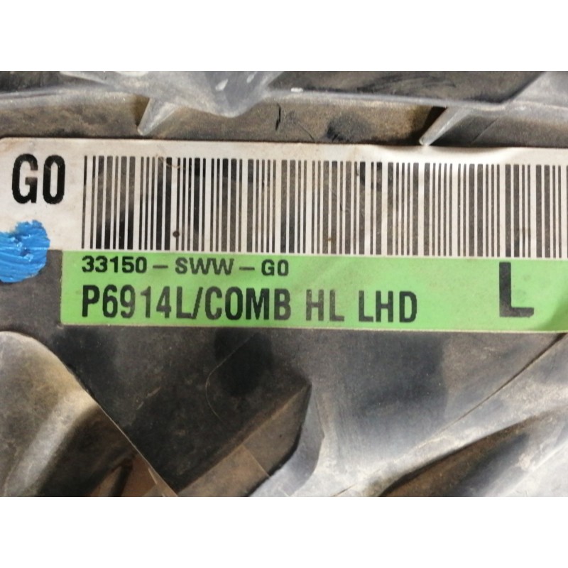 Recambio de faro izquierdo para honda cr-v (re) comfort referencia OEM IAM P6914L 33150SWWG0 / P6914LCOMB P6364 PARA PULIR