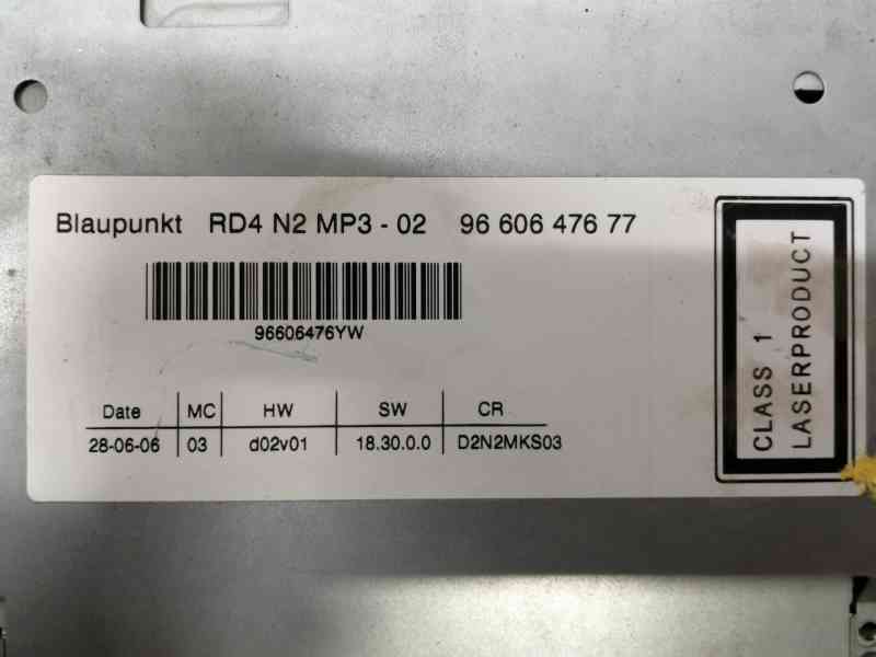 Recambio de sistema audio / radio cd para peugeot 407 sr confort referencia OEM IAM 9660647677 7645113693 