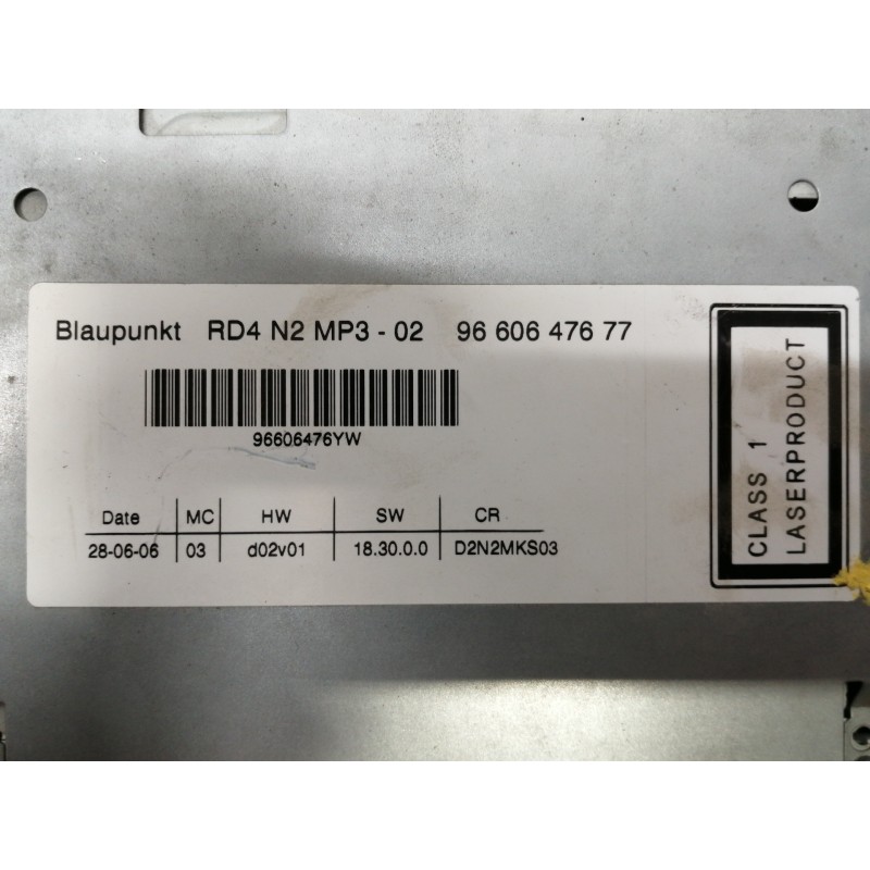 Recambio de sistema audio / radio cd para peugeot 407 sr confort referencia OEM IAM 9660647677 7645113693 