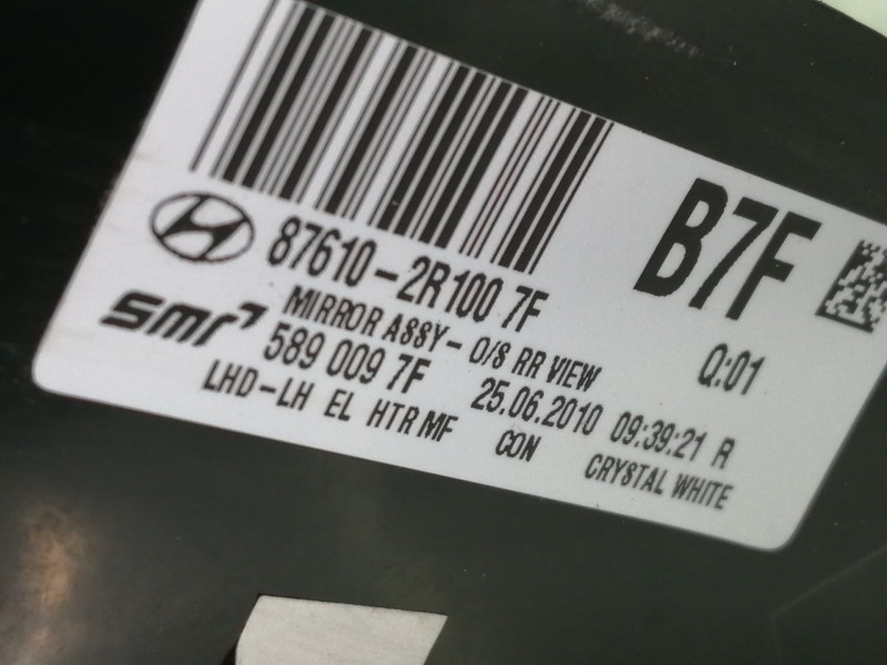 Recambio de retrovisor izquierdo para hyundai i30 classic referencia OEM IAM 876102R1007F  ELECTRICO 5 PINES