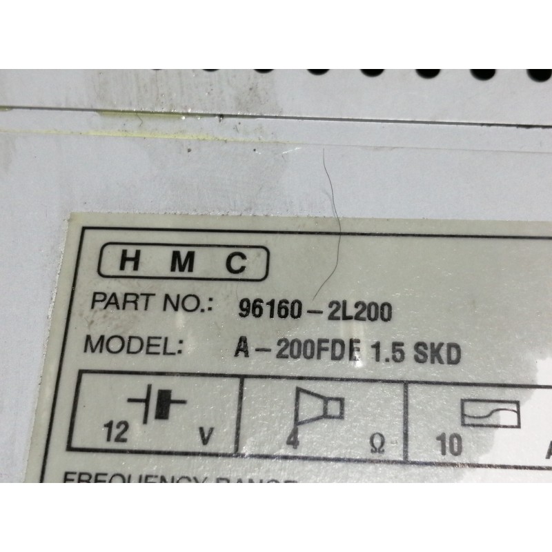 Recambio de sistema audio / radio cd para hyundai i30 classic referencia OEM IAM 961602L200 A200FDE 