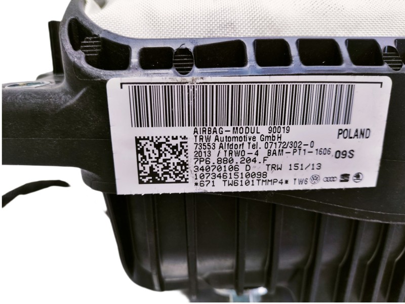 Recambio de airbag delantero derecho para volkswagen touareg (7p5) v6 tdi bluemotion referencia OEM IAM 7P6880204F 34070106D 107