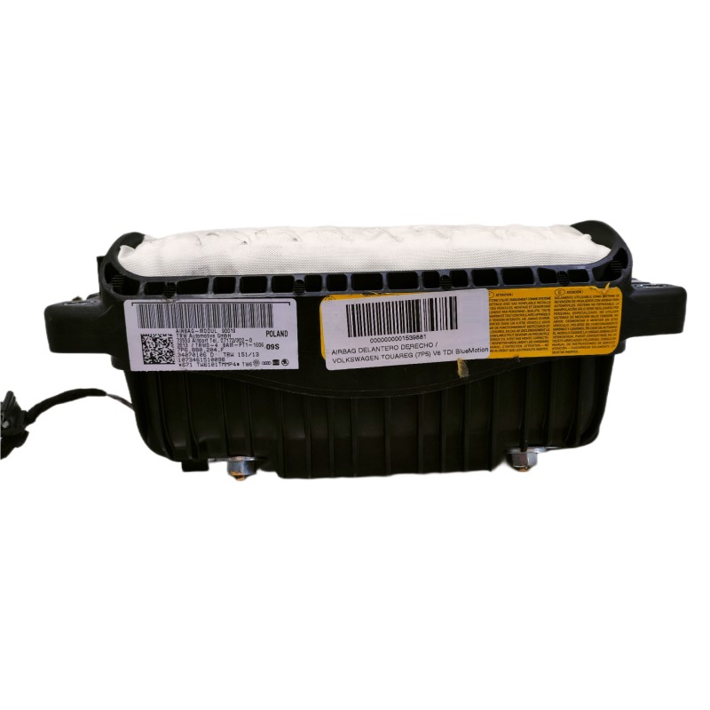 Recambio de airbag delantero derecho para volkswagen touareg (7p5) v6 tdi bluemotion referencia OEM IAM 7P6880204F 34070106D 107