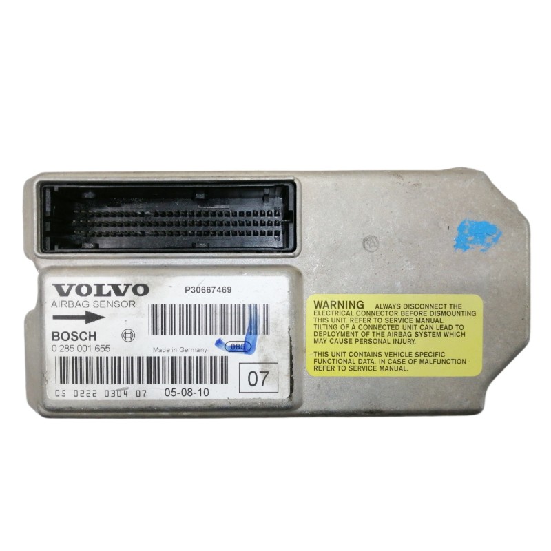Recambio de centralita airbag para volvo s60 berlina 2.4 d referencia OEM IAM 0285001655 P30667469 0502220304