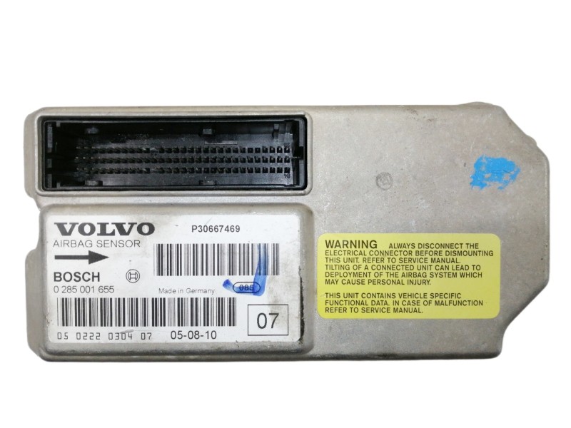 Recambio de centralita airbag para volvo s60 berlina 2.4 d referencia OEM IAM 0285001655 P30667469 0502220304