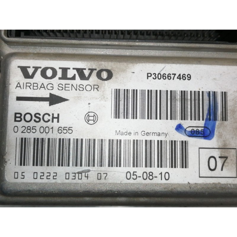 Recambio de centralita airbag para volvo s60 berlina 2.4 d referencia OEM IAM 0285001655 P30667469 0502220304