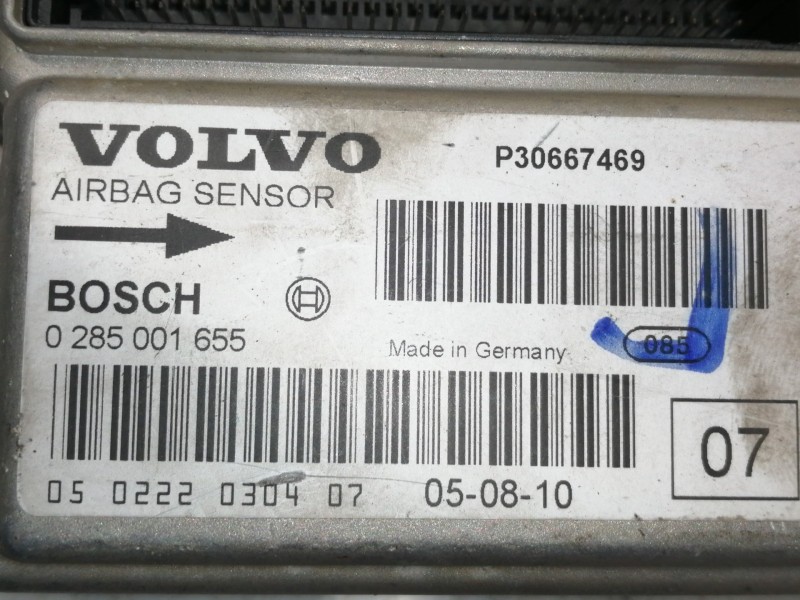 Recambio de centralita airbag para volvo s60 berlina 2.4 d referencia OEM IAM 0285001655 P30667469 0502220304