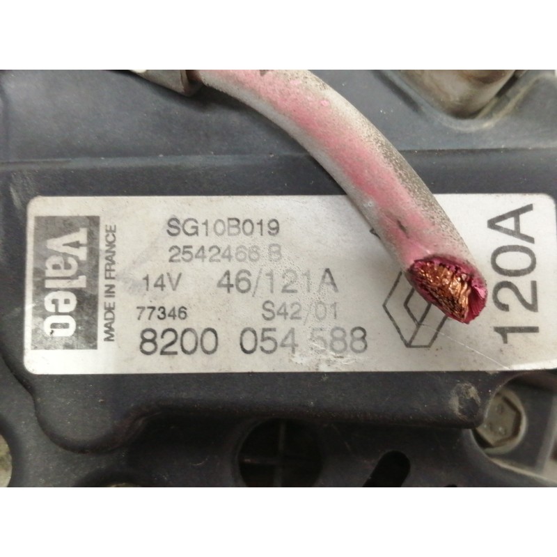 Recambio de alternador para renault scenic rx4 (ja0) 1.9 dci referencia OEM IAM 8200054588 SG10B019 2542466B 