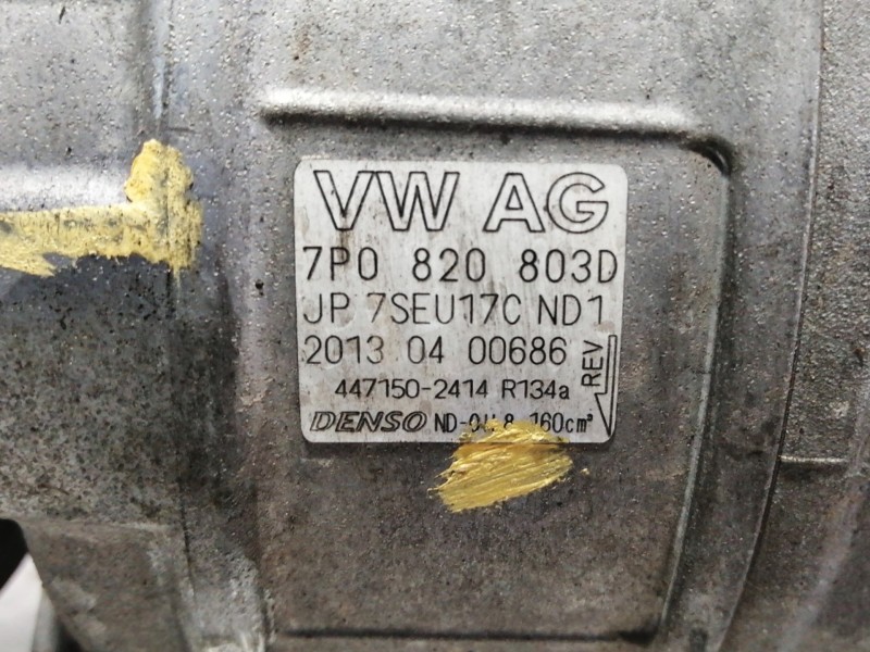 Recambio de compresor aire acondicionado para volkswagen touareg (7p5) v6 tdi bluemotion referencia OEM IAM 7P0820803D JP7SEU17C