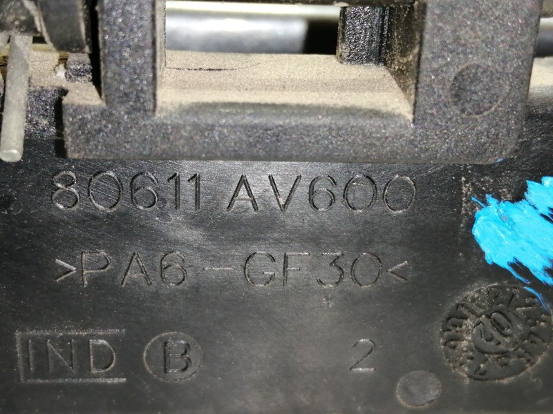 Recambio de maneta exterior delantera izquierda para nissan primera berlina (p12) acenta referencia OEM IAM 80611AV600  