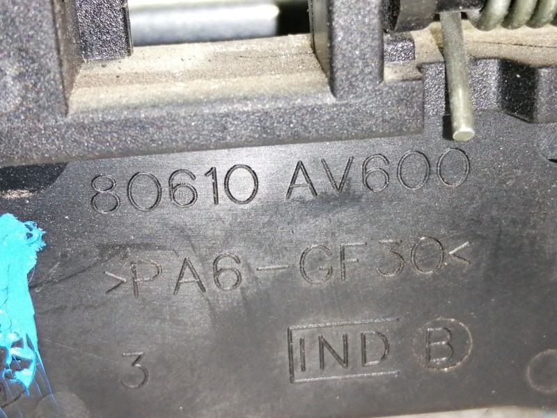 Recambio de maneta exterior trasera derecha para nissan primera berlina (p12) acenta referencia OEM IAM 80610AV600  