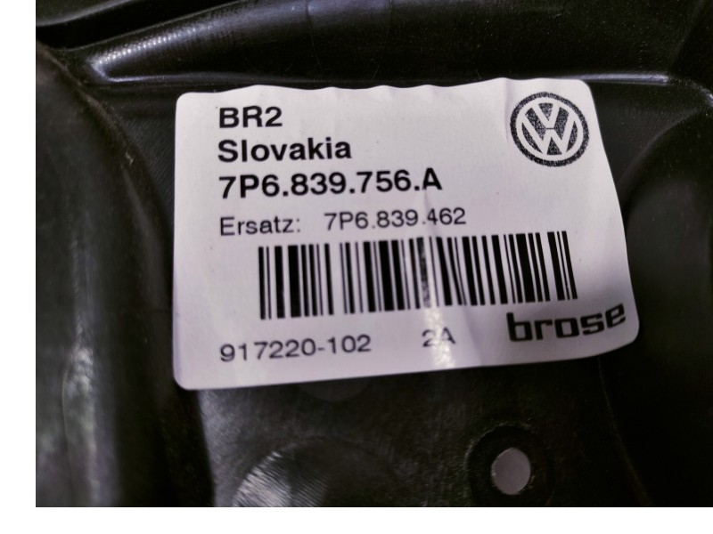 Recambio de elevalunas trasero derecho para volkswagen touareg (7p5) v6 tdi bluemotion referencia OEM IAM 7P6839756A 7P6839462 4