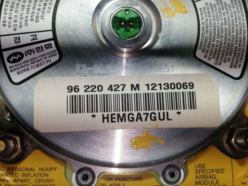 Recambio de airbag delantero izquierdo para daewoo lanos se referencia OEM IAM 96220427M  