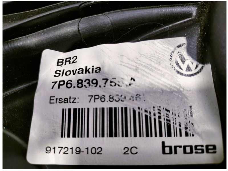 Recambio de elevalunas trasero izquierdo para volkswagen touareg (7p5) v6 tdi bluemotion referencia OEM IAM 7P6839756A 917219102