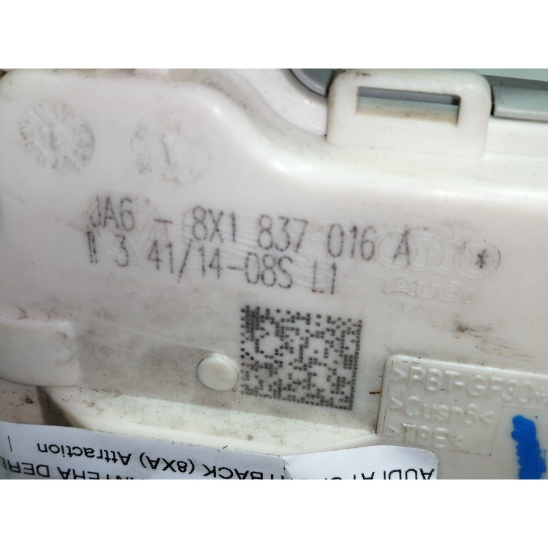 Recambio de cerradura puerta delantera derecha para audi a1 sportback (8xa) attraction referencia OEM IAM 8X1837016A  