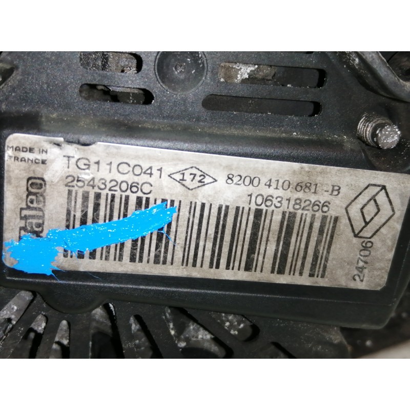 Recambio de alternador para renault megane ii berlina 5p authentique referencia OEM IAM 8200410681B 2543206C 106318266