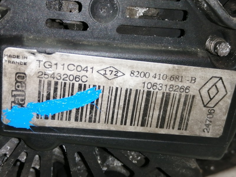Recambio de alternador para renault megane ii berlina 5p authentique referencia OEM IAM 8200410681B 2543206C 106318266