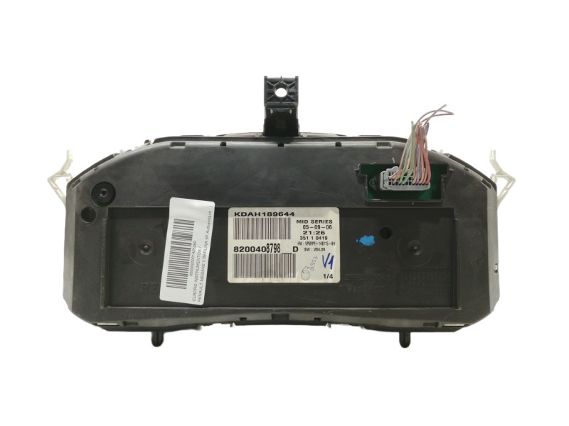 Recambio de cuadro instrumentos para renault megane ii berlina 5p authentique referencia OEM IAM 8200408798D VP5RPF14B115BH / 2R