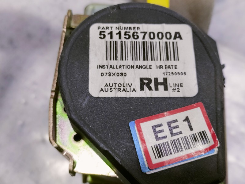 Recambio de cinturon seguridad delantero derecho para ssangyong rexton 2.7 turbodiesel cat referencia OEM IAM 511567000A  