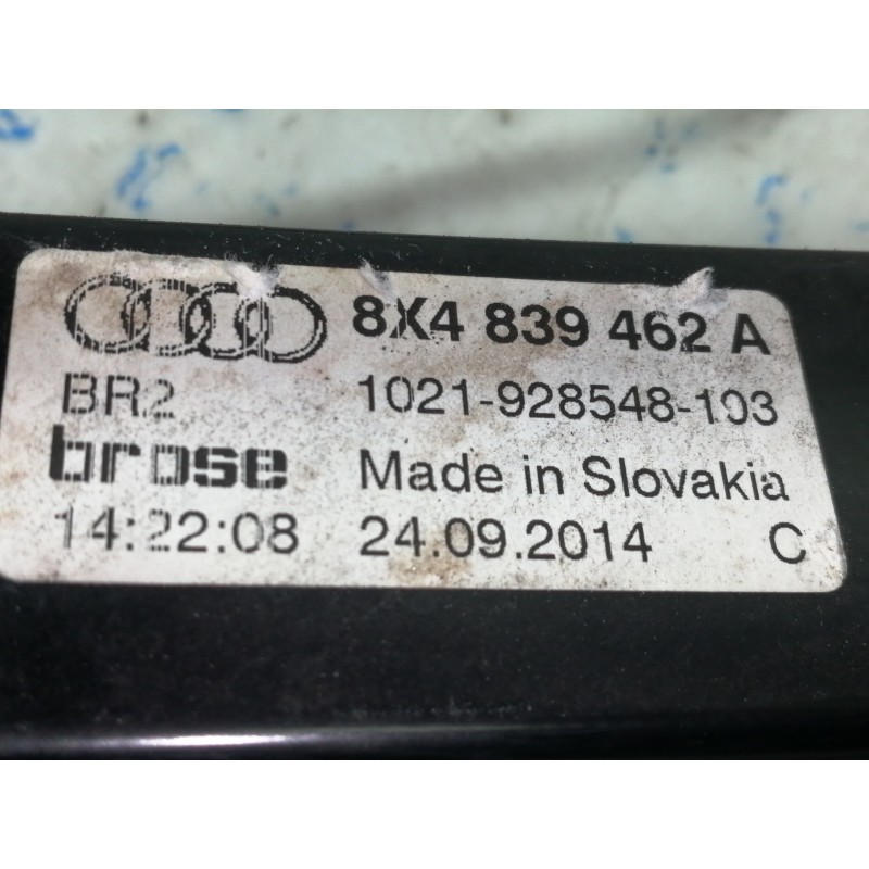 Recambio de elevalunas trasero derecho para audi a1 sportback (8xa) attraction referencia OEM IAM 8K0959811A 8X4839462A 