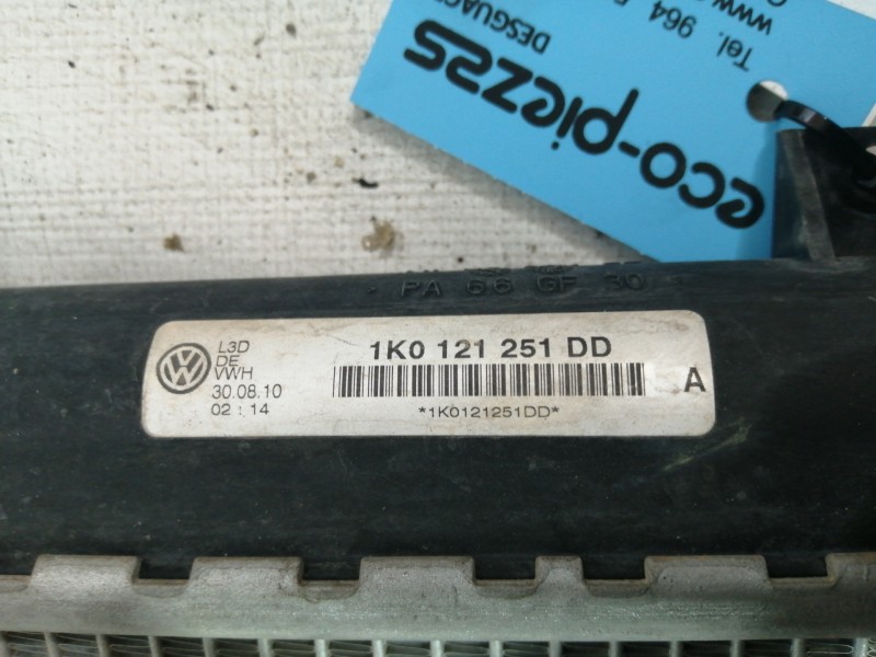 Recambio de radiador agua para volkswagen caddy ka/kb (2c) comfortline referencia OEM IAM 1K0121251DD  