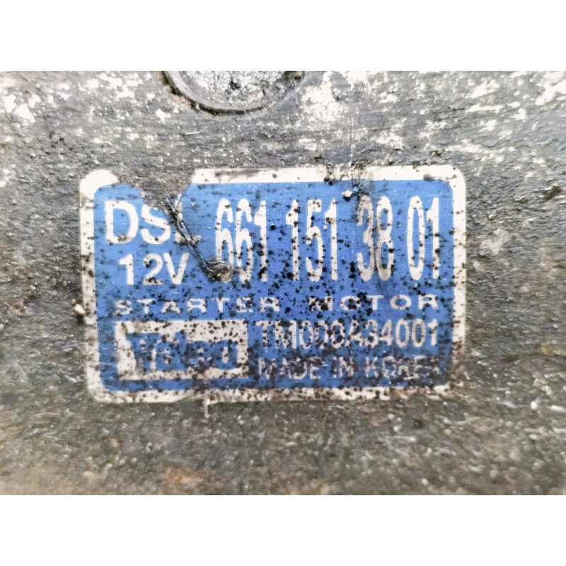 Recambio de motor arranque para ssangyong rexton 2.7 turbodiesel cat referencia OEM IAM 6611513801  