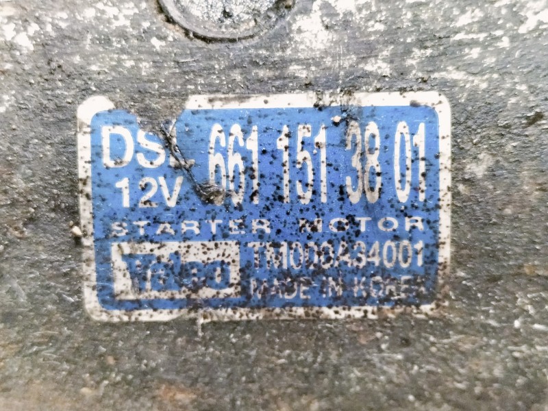 Recambio de motor arranque para ssangyong rexton 2.7 turbodiesel cat referencia OEM IAM 6611513801  