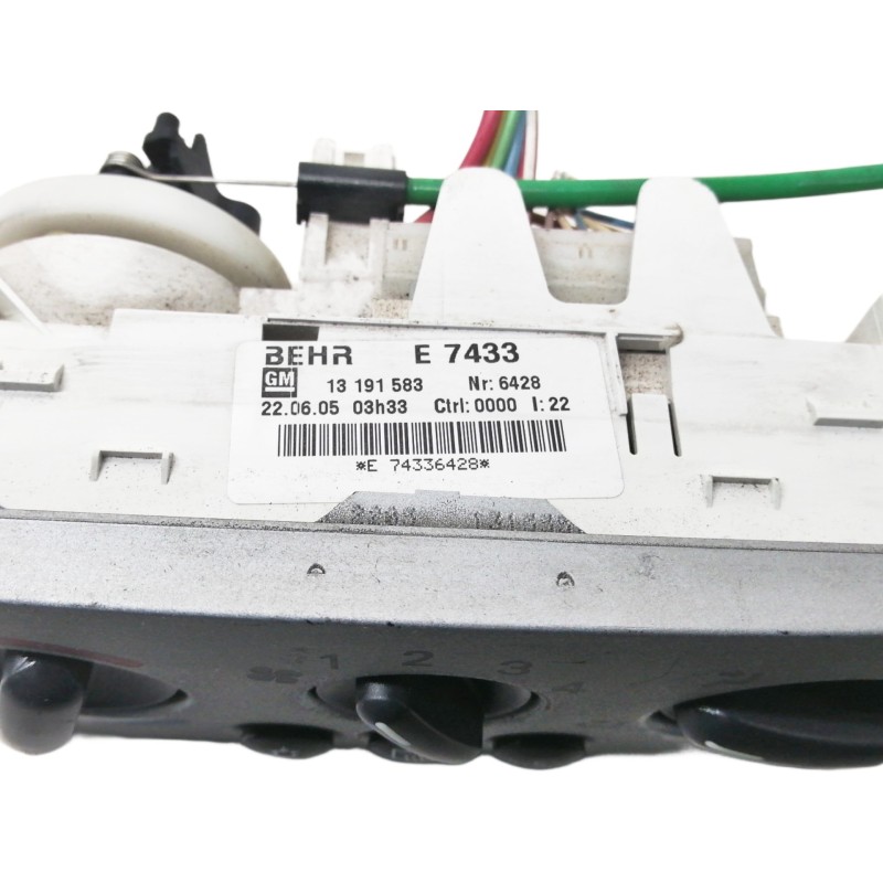 Recambio de mando calefaccion / aire acondicionado para opel meriva cosmo referencia OEM IAM 13191745 6822066 13191583