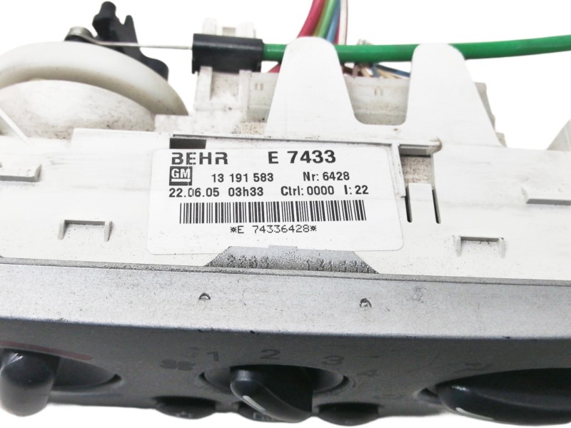 Recambio de mando calefaccion / aire acondicionado para opel meriva cosmo referencia OEM IAM 13191745 6822066 13191583