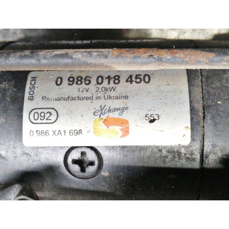 Recambio de motor arranque para fiat doblo (119) 1.9 diesel cat referencia OEM IAM 0986018450  