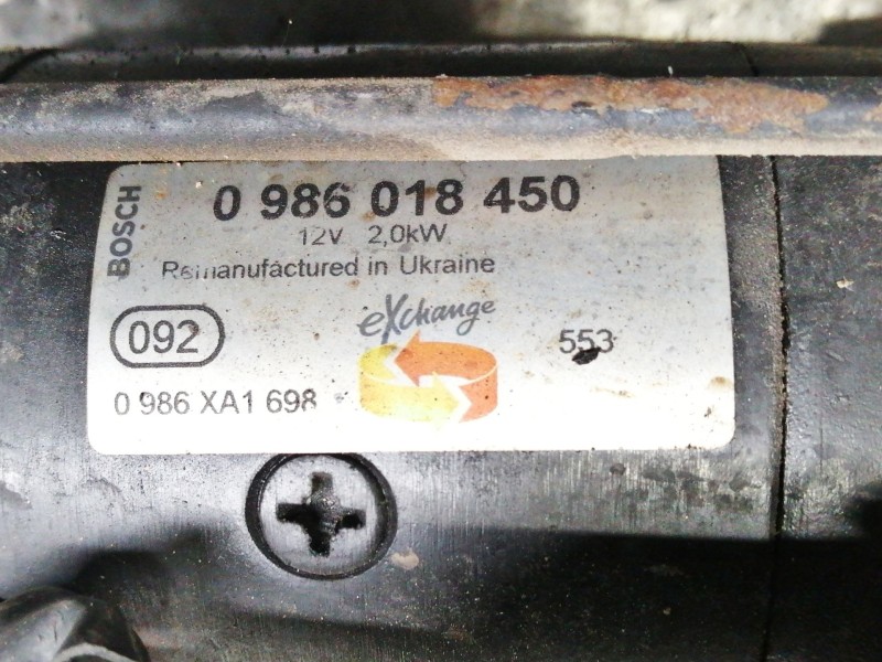 Recambio de motor arranque para fiat doblo (119) 1.9 diesel cat referencia OEM IAM 0986018450  