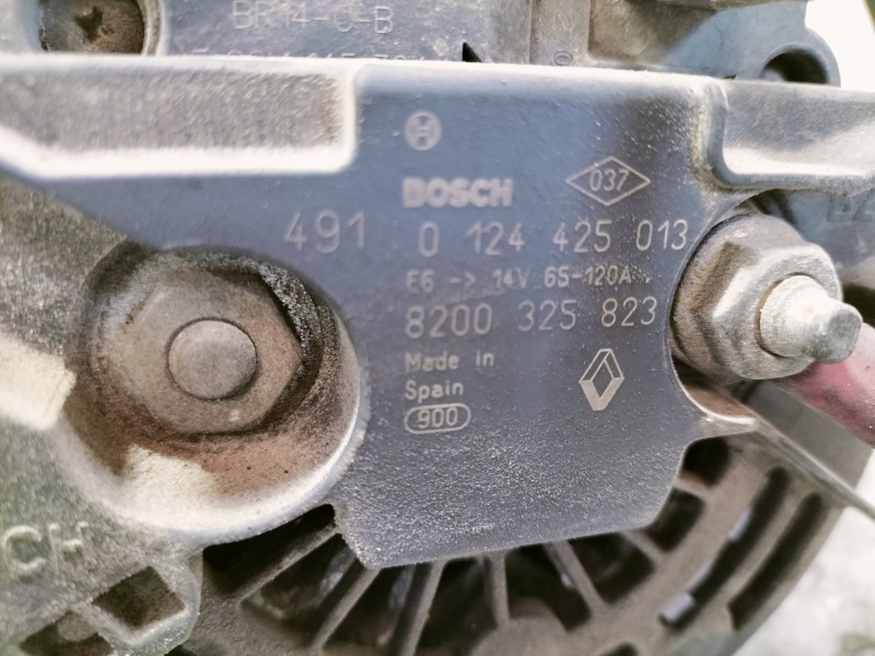 Recambio de alternador para renault modus dynamique referencia OEM IAM 8200113636 8200325823 0124425013 491 