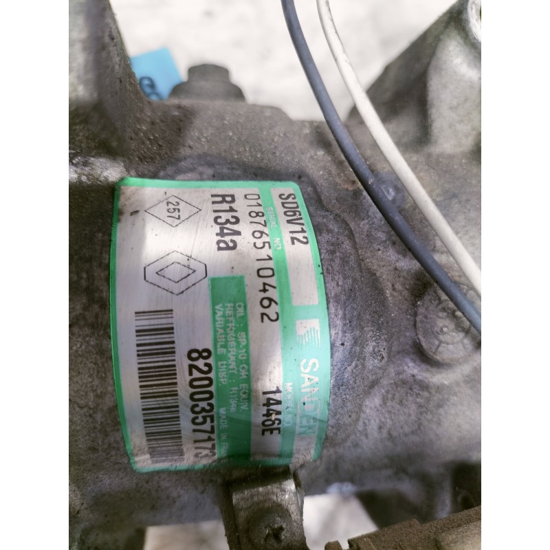 Recambio de compresor aire acondicionado para renault modus dynamique referencia OEM IAM 8200357173 01876510462 R134A 1446E SD6V