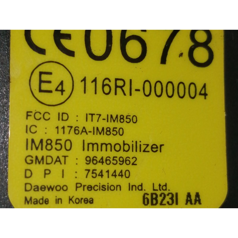 Recambio de conmutador de arranque para chevrolet matiz s referencia OEM IAM  7541440 IT7IM850 