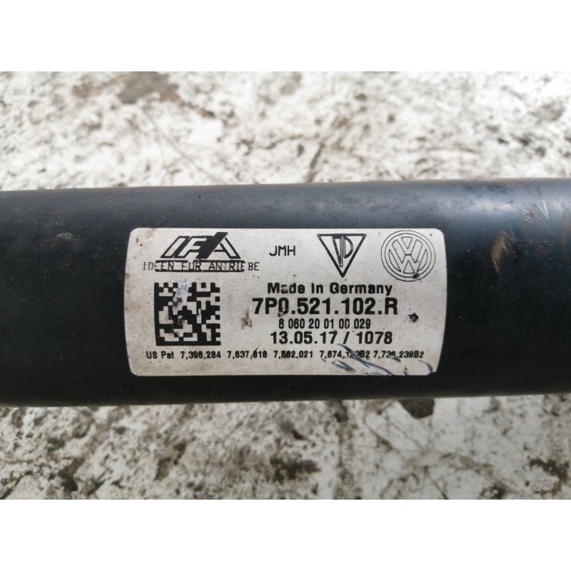 Recambio de transmision central para volkswagen touareg (7p5) v6 tdi bluemotion referencia OEM IAM 7P0521102R  CARDAN CENTRAL