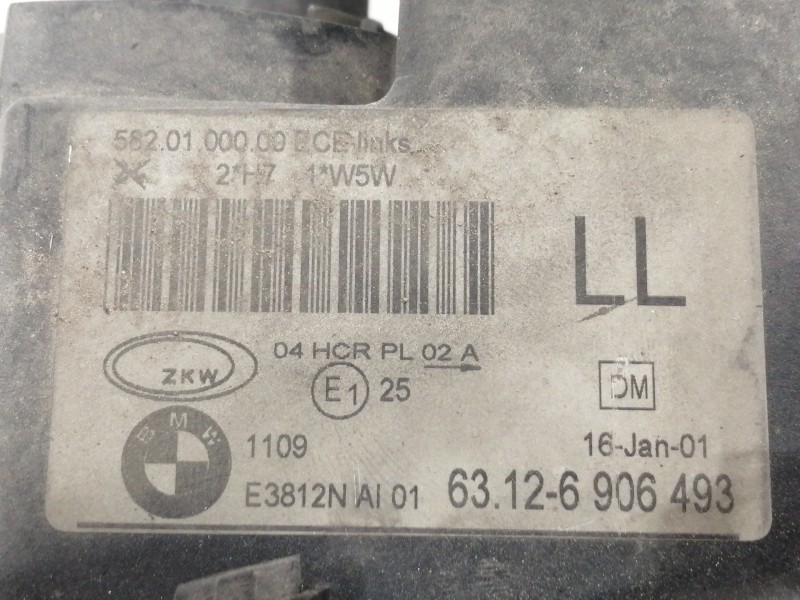 Recambio de faro izquierdo para bmw serie 3 berlina (e46) 316i edition advance referencia OEM IAM 63126906493 5820100000 