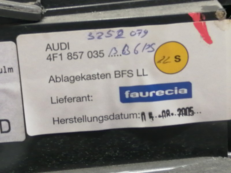 Recambio de guantera para audi a6 berlina (4f2) 2.4 referencia OEM IAM 4F1857035 4F18570356PS 