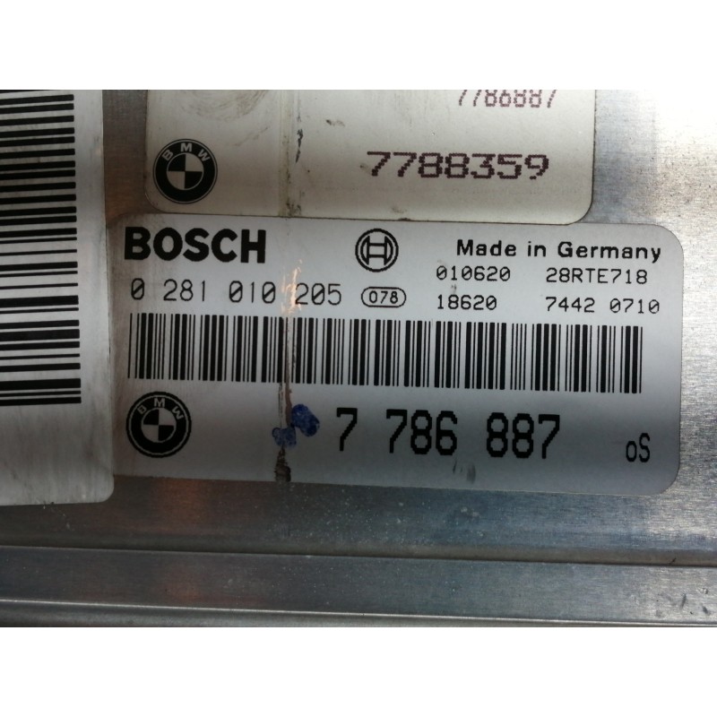 Recambio de centralita motor uce para bmw serie 3 berlina (e46) 320d referencia OEM IAM 0281010205 7786887 010620 18620 28RTE718