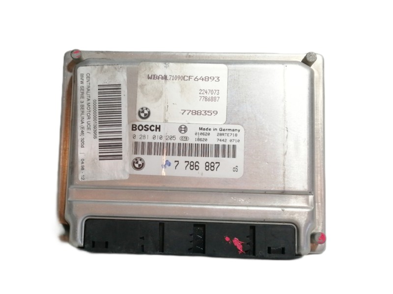 Recambio de centralita motor uce para bmw serie 3 berlina (e46) 320d referencia OEM IAM 0281010205 7786887 010620 18620 28RTE718