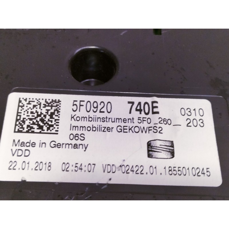 Recambio de cuadro instrumentos para seat leon (5f1) 1.2 tsi referencia OEM IAM  A2C12362000 