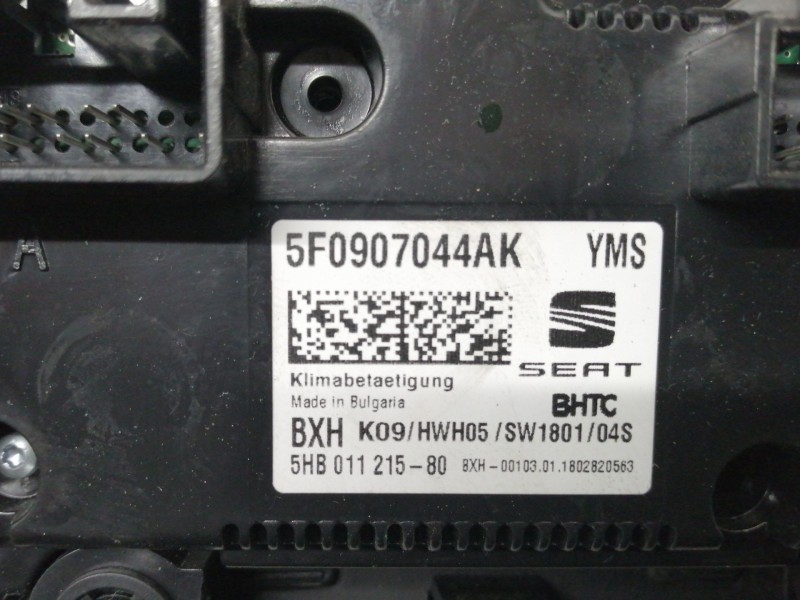 Recambio de mando calefaccion / aire acondicionado para seat leon (5f1) 1.2 tsi referencia OEM IAM  5HB01121580 