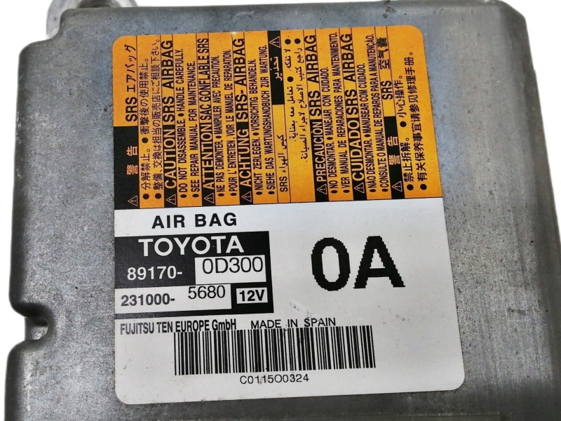 Recambio de centralita airbag para toyota yaris active referencia OEM IAM 891700D300 2310005680 
