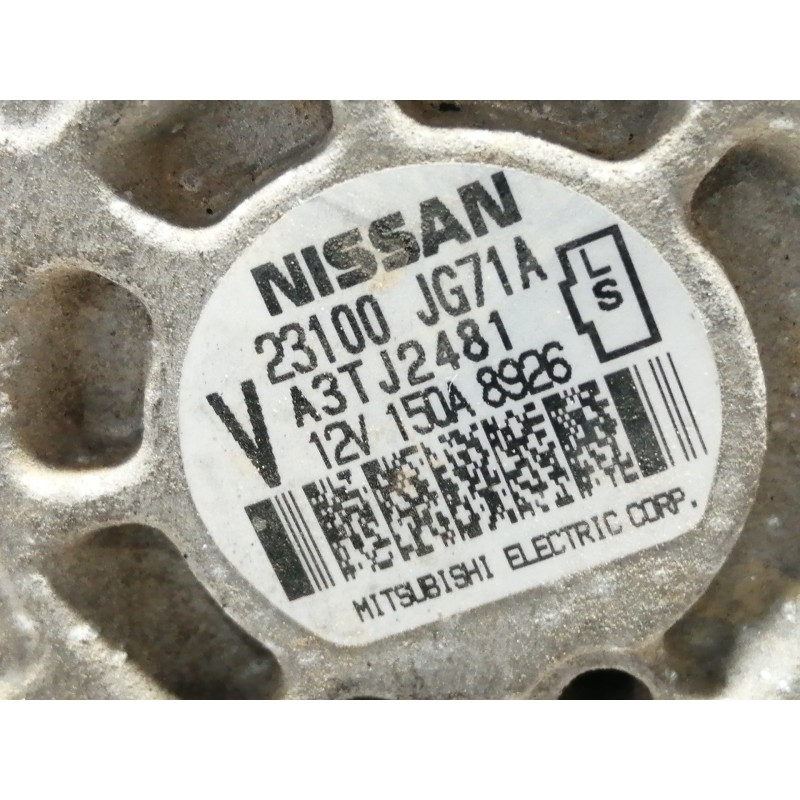Recambio de alternador para nissan x-trail (t31) le referencia OEM IAM 23100JG71A  
