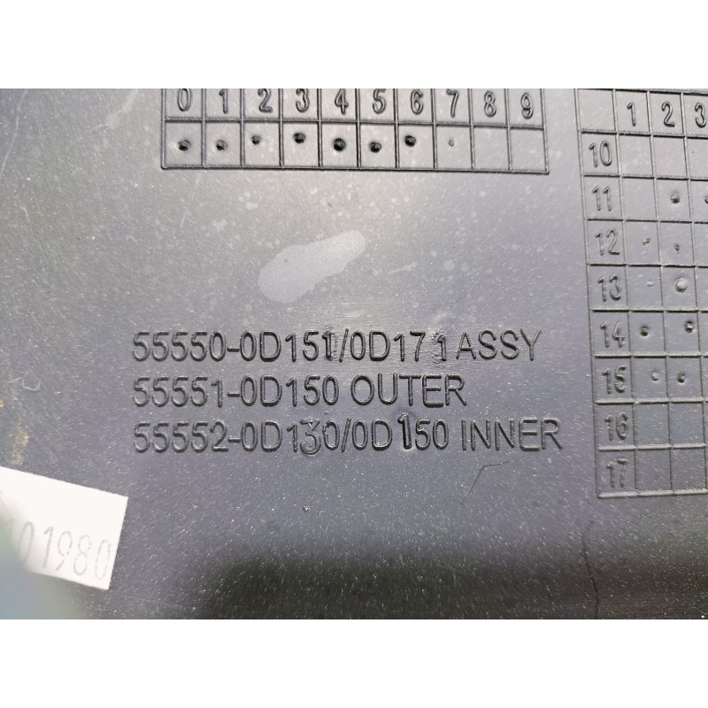 Recambio de guantera para toyota yaris active referencia OEM IAM 555500D151 555510D150 