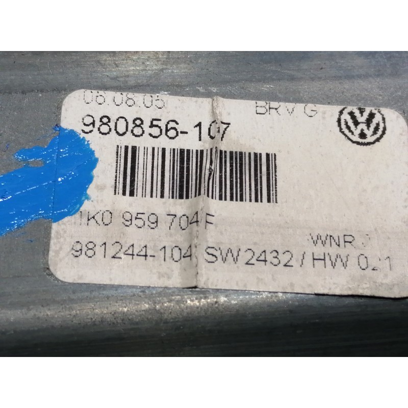 Recambio de elevalunas trasero derecho para volkswagen passat berlina (3c2) trendline referencia OEM IAM 1K0959704F 993425200 / 