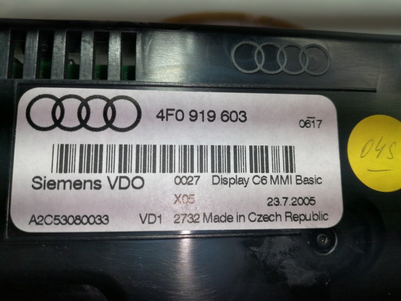 Recambio de pantalla multifuncion para audi a6 berlina (4f2) 2.4 referencia OEM IAM 4F0919603 A2C53080033 